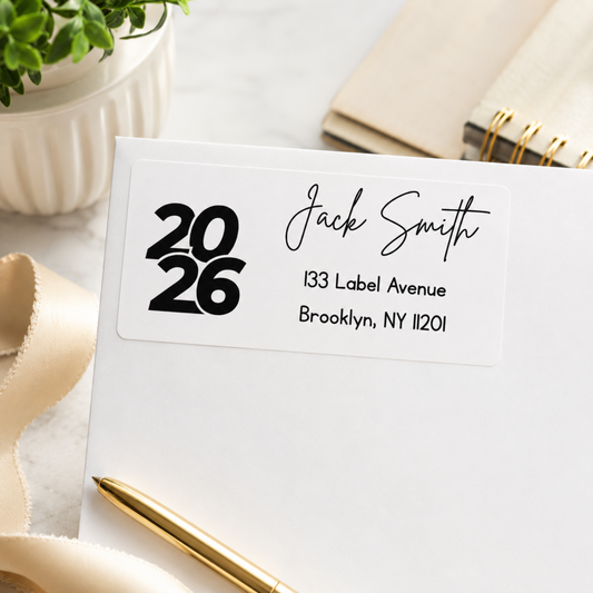 Personalized 2026 graduation address label. Great for high school and college seniors who are graduating in 2026 and need to send graduation party invites or thank you cards.