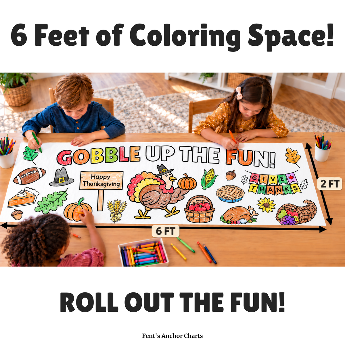 Thanksgiving Coloring Banner