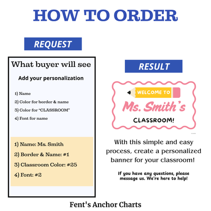 Classroom Welcome Banner | Personalized for Teachers