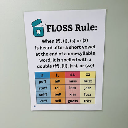 "FLOSS Consonant Rules" Anchor Chart