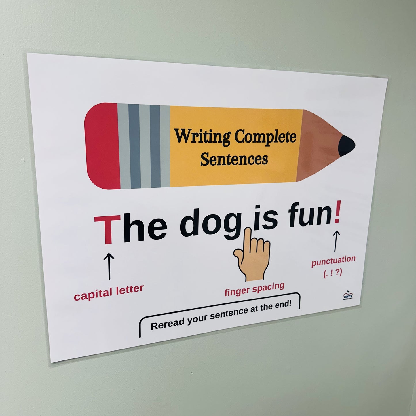 "Complete Sentence Writing" Anchor Chart