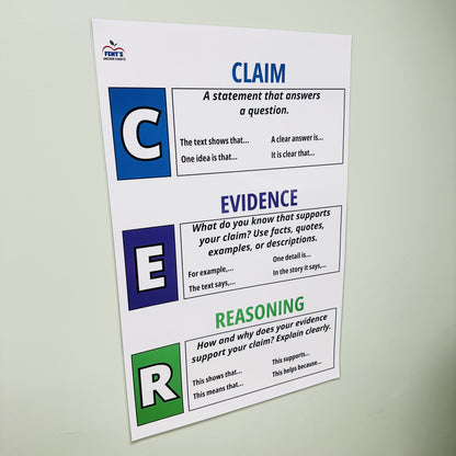 "Claim Evidence Reasoning Writing" Anchor Chart