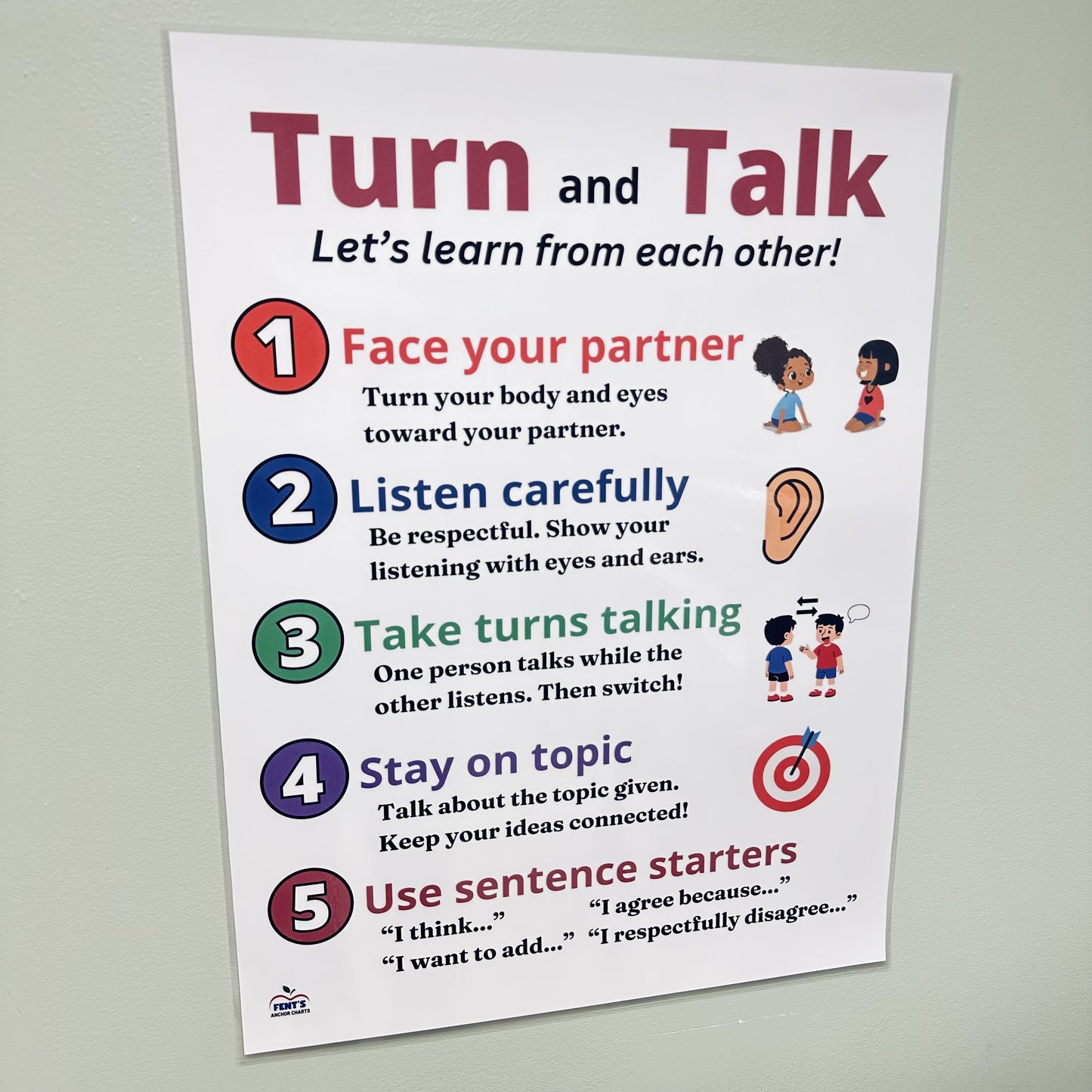 "Turn and Talk" Anchor Chart