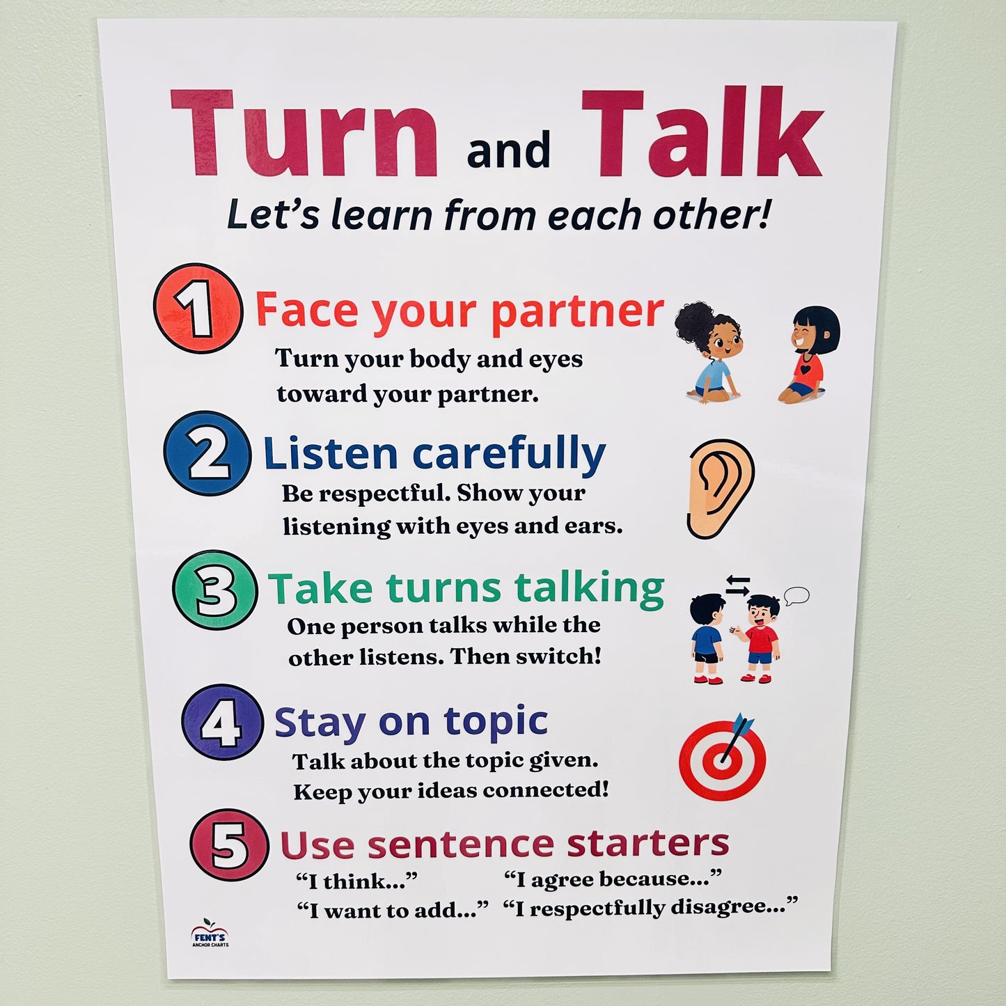 "Turn and Talk" Anchor Chart