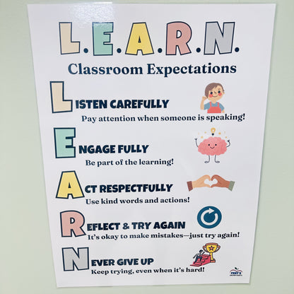 "LEARN Classroom Expectations" Anchor Chart