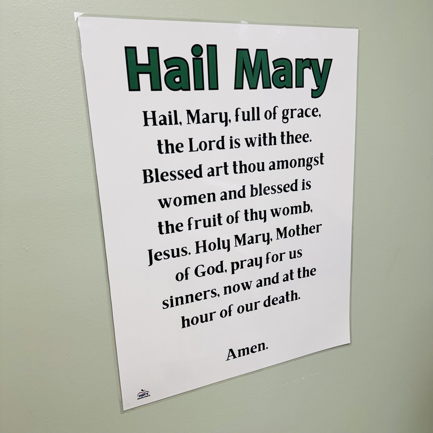 "Hail Mary Prayer" Anchor Chart