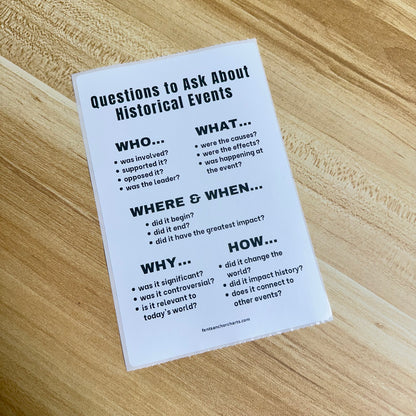 "Historical Event Analysis" Anchor Chart Sticker