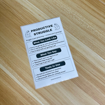 "Productive Struggle" Anchor Chart Sticker