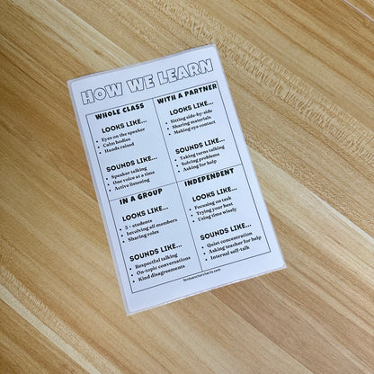 "How We Learn" Anchor Chart Sticker