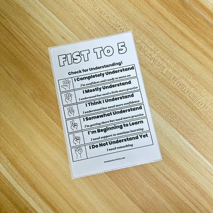 "Fist to Five" Anchor Chart Sticker