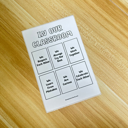 "Kindergarten Classroom Expectations" Anchor Chart Sticker