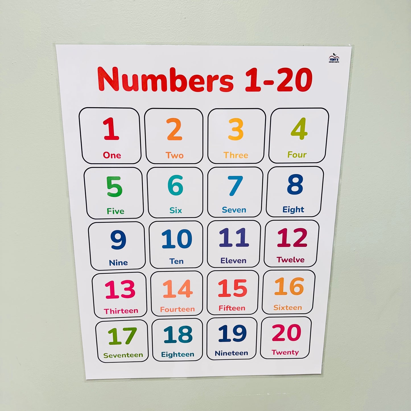 "Numbers 1-20" Anchor Chart