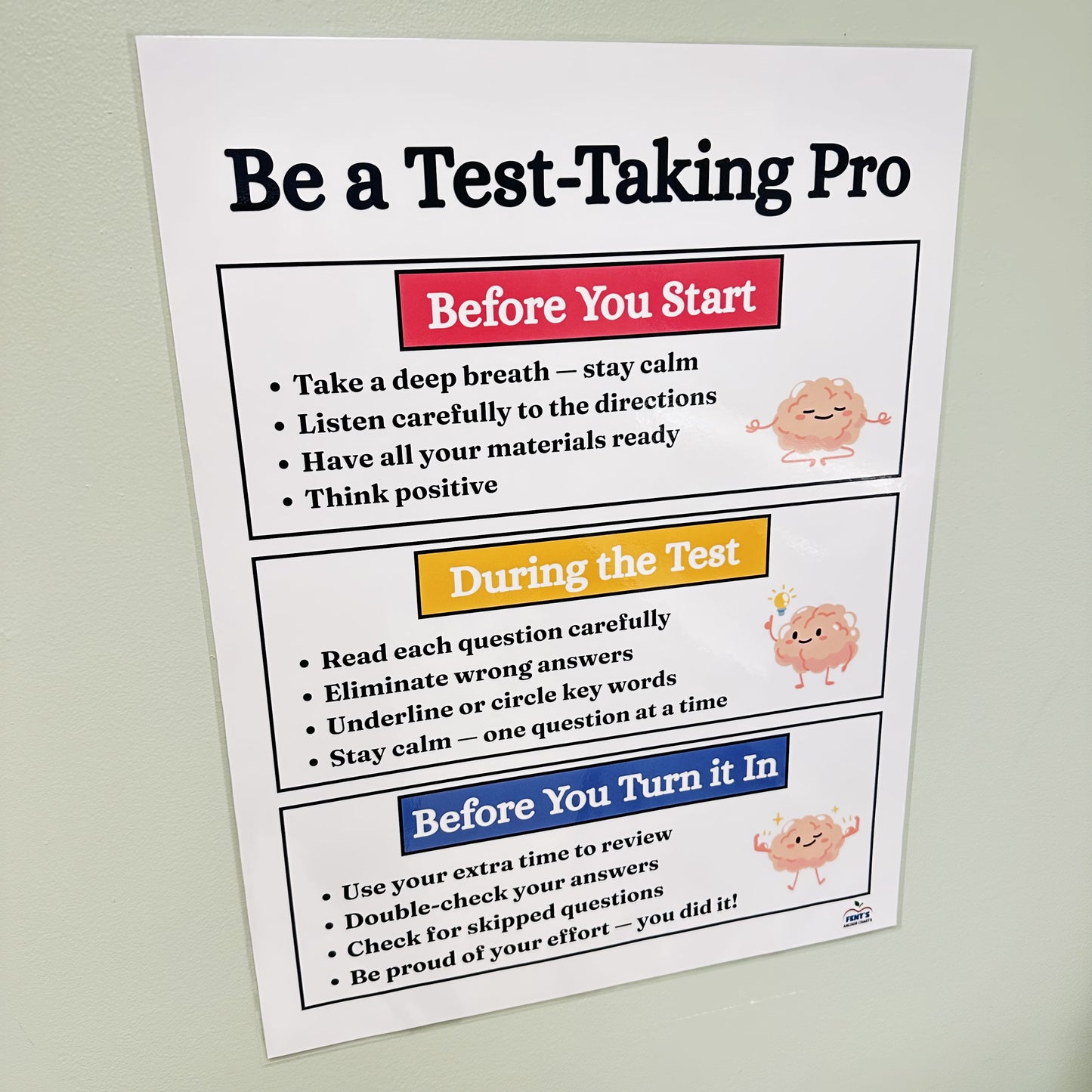 "Test Taking Strategies" Anchor Chart