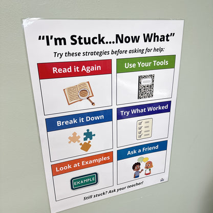 "Elementary I'm Stuck...Now What?" Anchor Chart