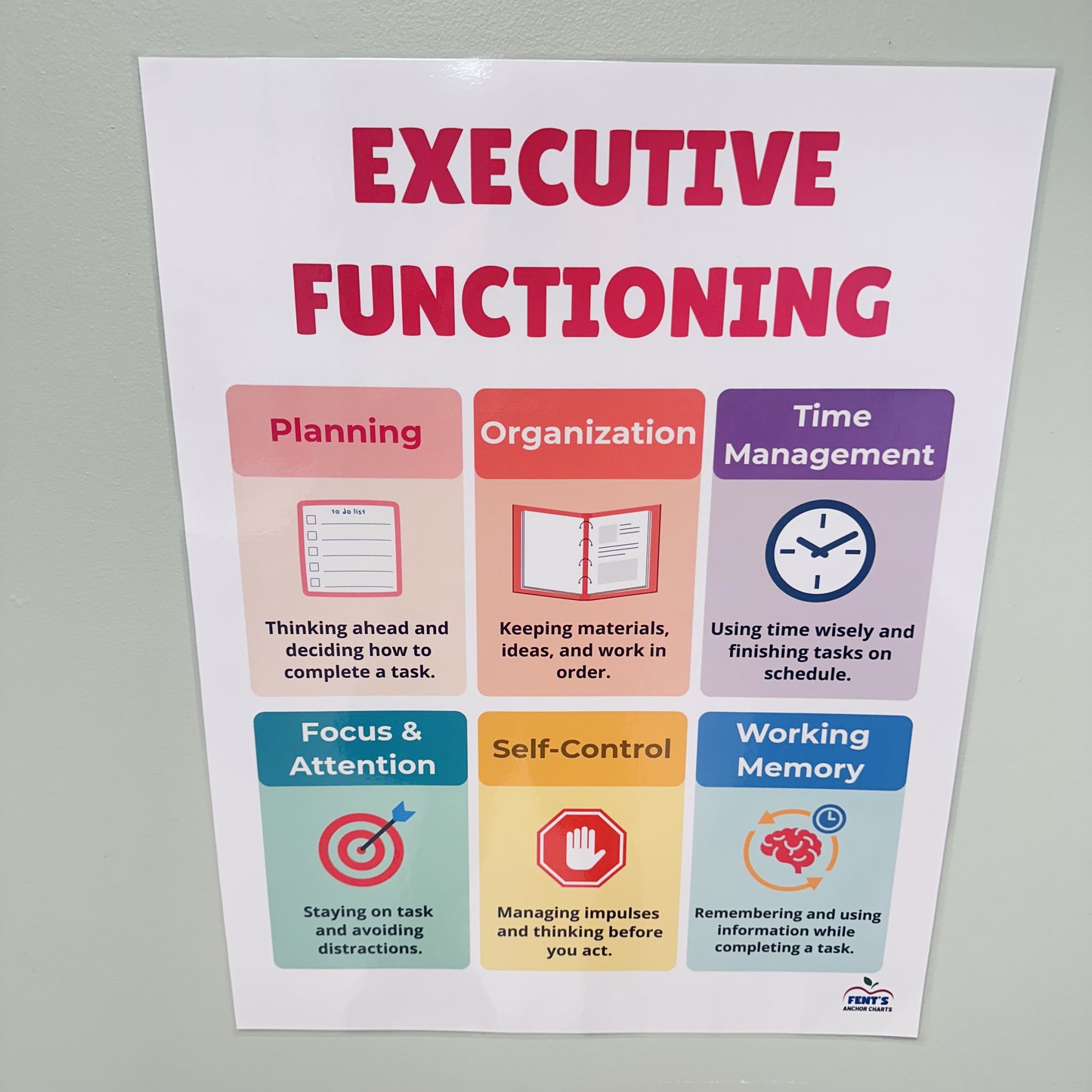 "Executive Functioning Skills" Anchor Chart