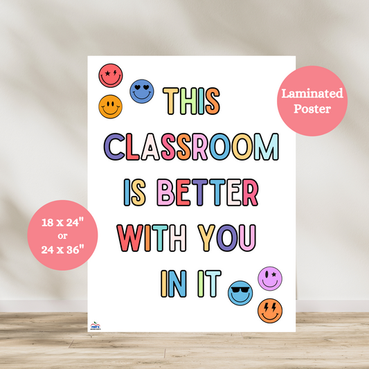 This colorful smiley face poster is a great inclusive anchor chart for your elementary, middle school or high school classroom. This poster promotes a positive learning environment and build classroom culture. 
