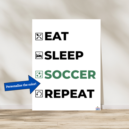 "Eat Sleep Baseball Repeat" Poster