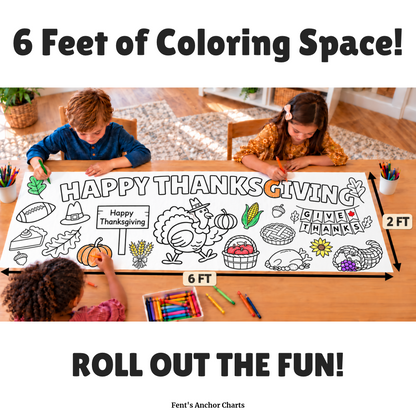 Happy Thanksgiving Coloring Banner