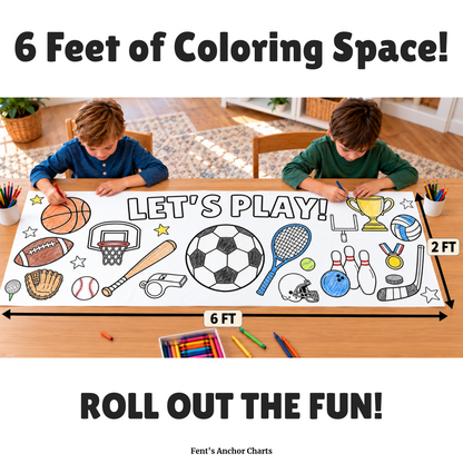 Let's Play Coloring Banner