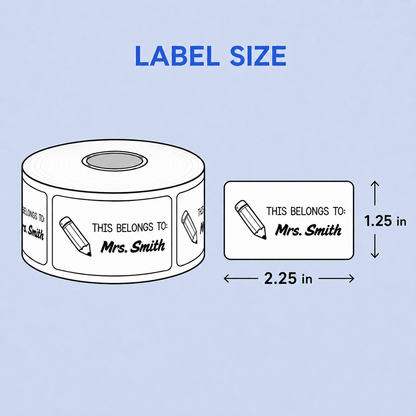 Personalized Classroom Label for Teachers | Property of Teacher's Supplies