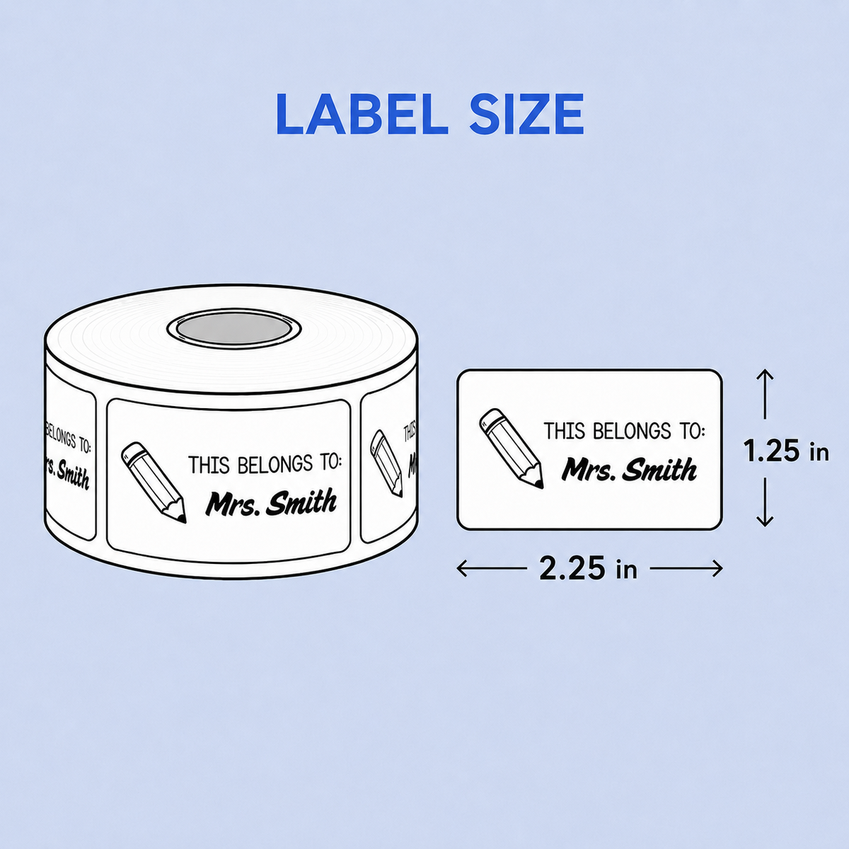Personalized Teacher Labels for Classroom School Supplies