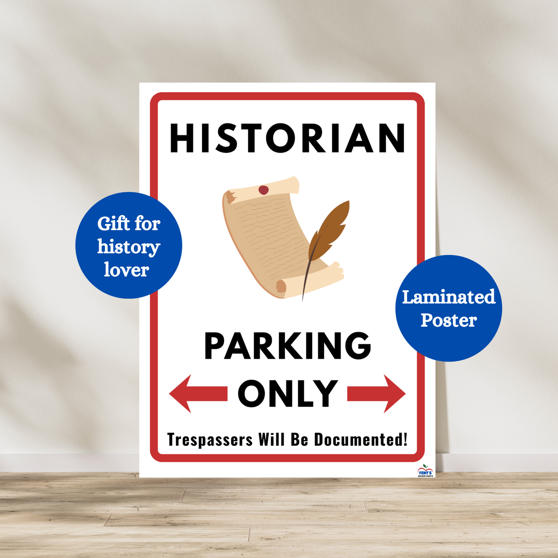 History nerd parking only poster. Gift for history teachers, history buffs and more! used in history and social studies classroom or for history lover inspired decor